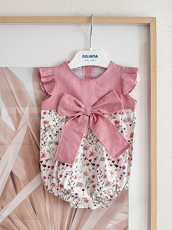romper with flowers reborn doll accessory by jacqueline kramer /jk honeybaby (#188288)
