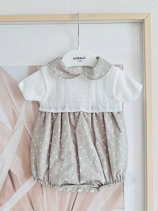 sweet romper with dots reborn doll accessory