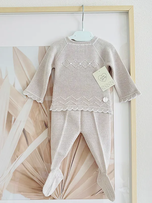grey preemie knit outfit reborn doll accessory