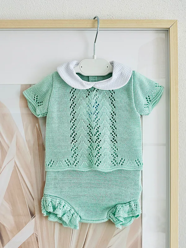green knitset reborn doll accessory