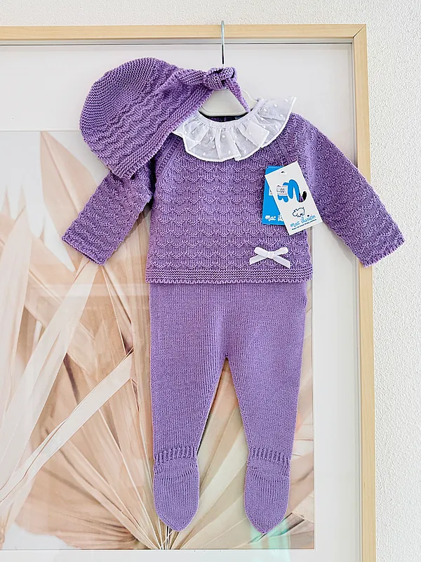 sale! purple preemie knitset reborn doll accessory