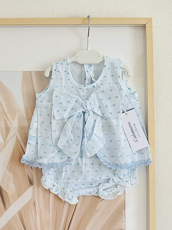 outfit with bow blue reborn doll accessory