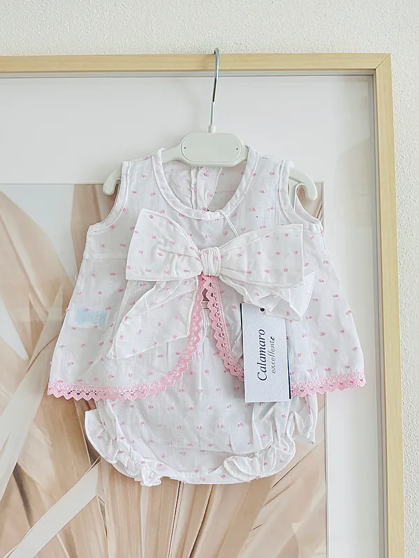 outfit with bow pink reborn doll accessory