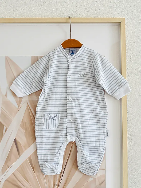 sleepsuit with striped reborn doll accessory