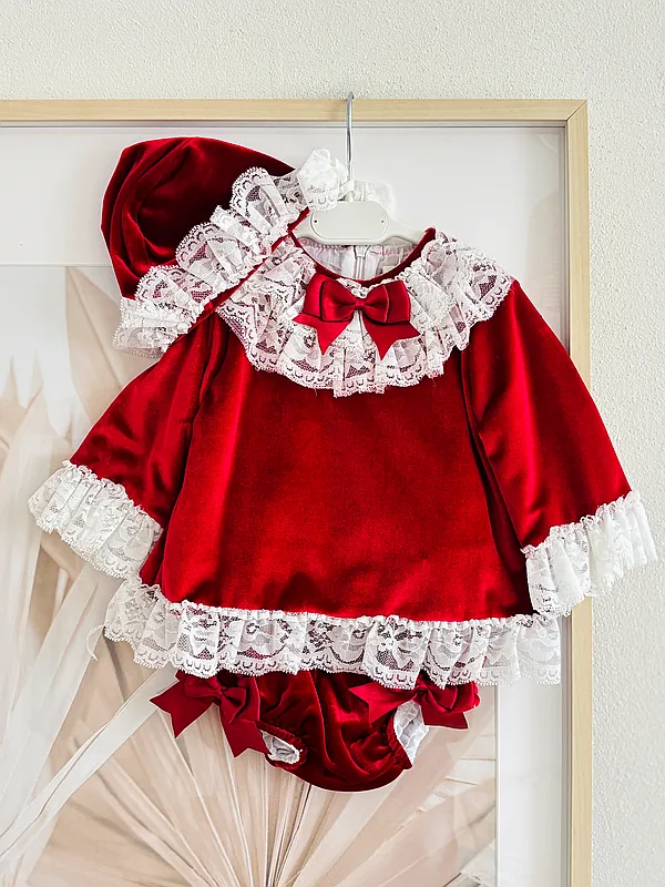 christmas outfit reborn doll accessory by jacqueline kramer /jk honeybaby (#200239)