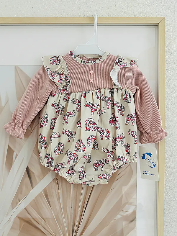 romper with elefants reborn doll accessory
