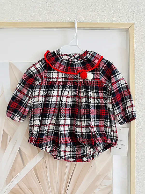 christmas romper reborn doll accessory by jacqueline kramer /jk honeybaby (#202099)