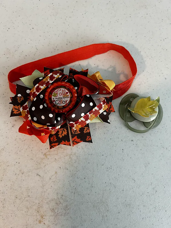 pacifier and headwrap14 reborn doll accessory