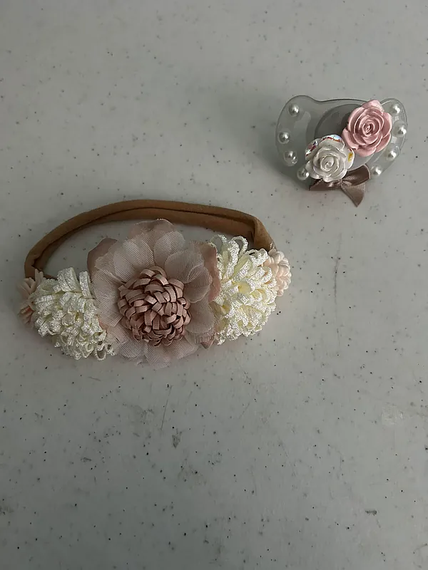 pacifier and headwrap#28 reborn doll accessory