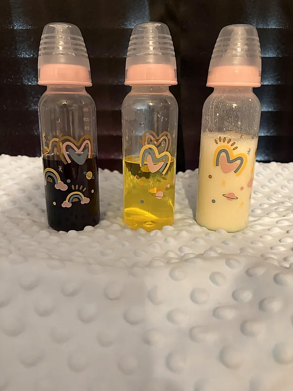 trio of bottles 9 oz. reborn doll accessory