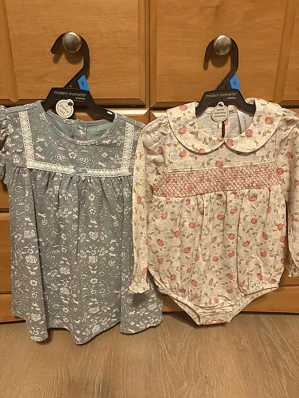 gerber romper & dress set 24 m reborn doll accessory