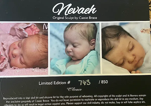 nevaeh reborn doll by reborn ateljee paula - 17.32 inches (44 cm) (#196126)
