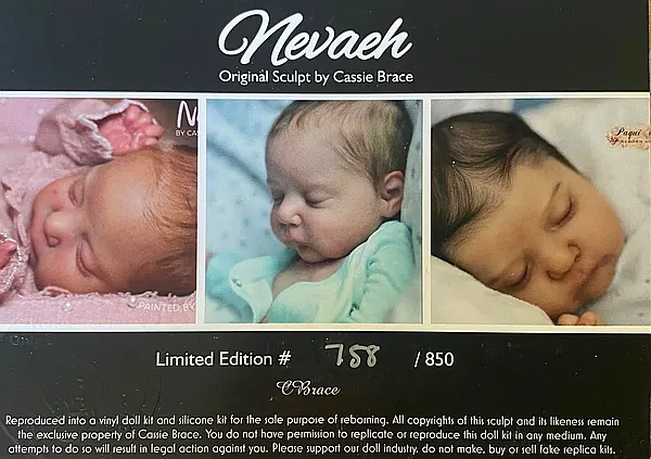 nevaeh reborn doll by reborn ateljee paula - 17.32 inches (44 cm) (#196127)