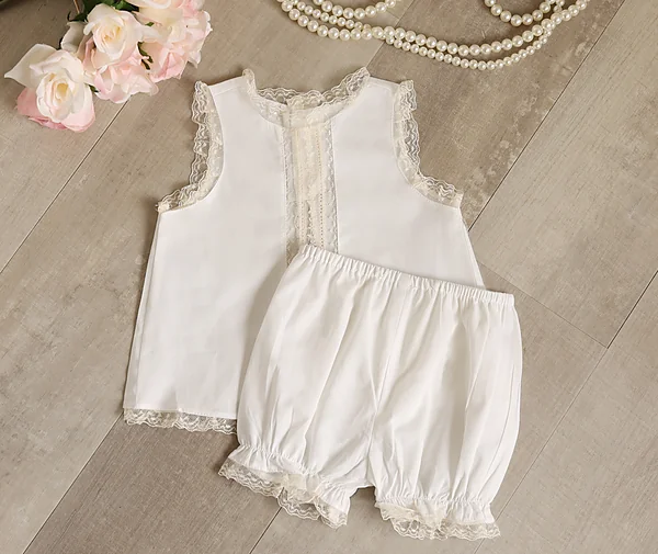 preemie girl heirloom diaper set with lace reborn doll accessory
