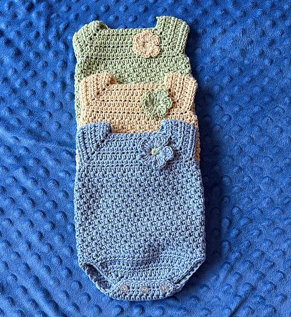 crochet micro preemie romper set of 3 handmad reborn doll accessory
