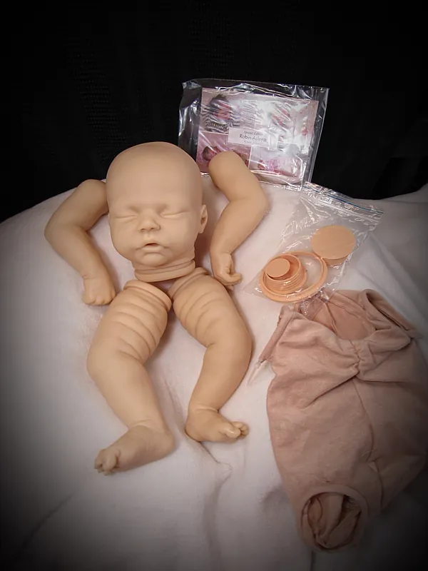 robin asleep reborn doll by buckingham babies by angie